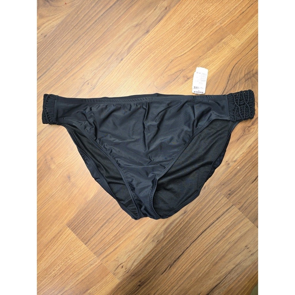Womens PLUS 3X BLACK BATHING SUIT BIKINI BOTTOM  "SO"
